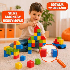 Magnetyczne Bloczki - kostki, które łączą się każdą stroną i nie rozpadają w rączkach